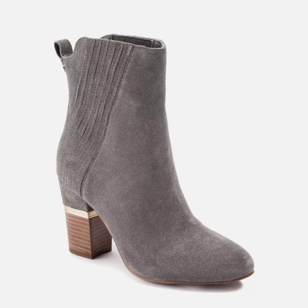 Lucca Lane Jada Suede Leather Closed Toe Ankle Bootie size 5